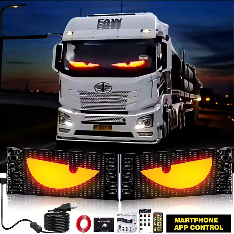 Programmable LED Car Window Light Panel with Remote and Music Sync