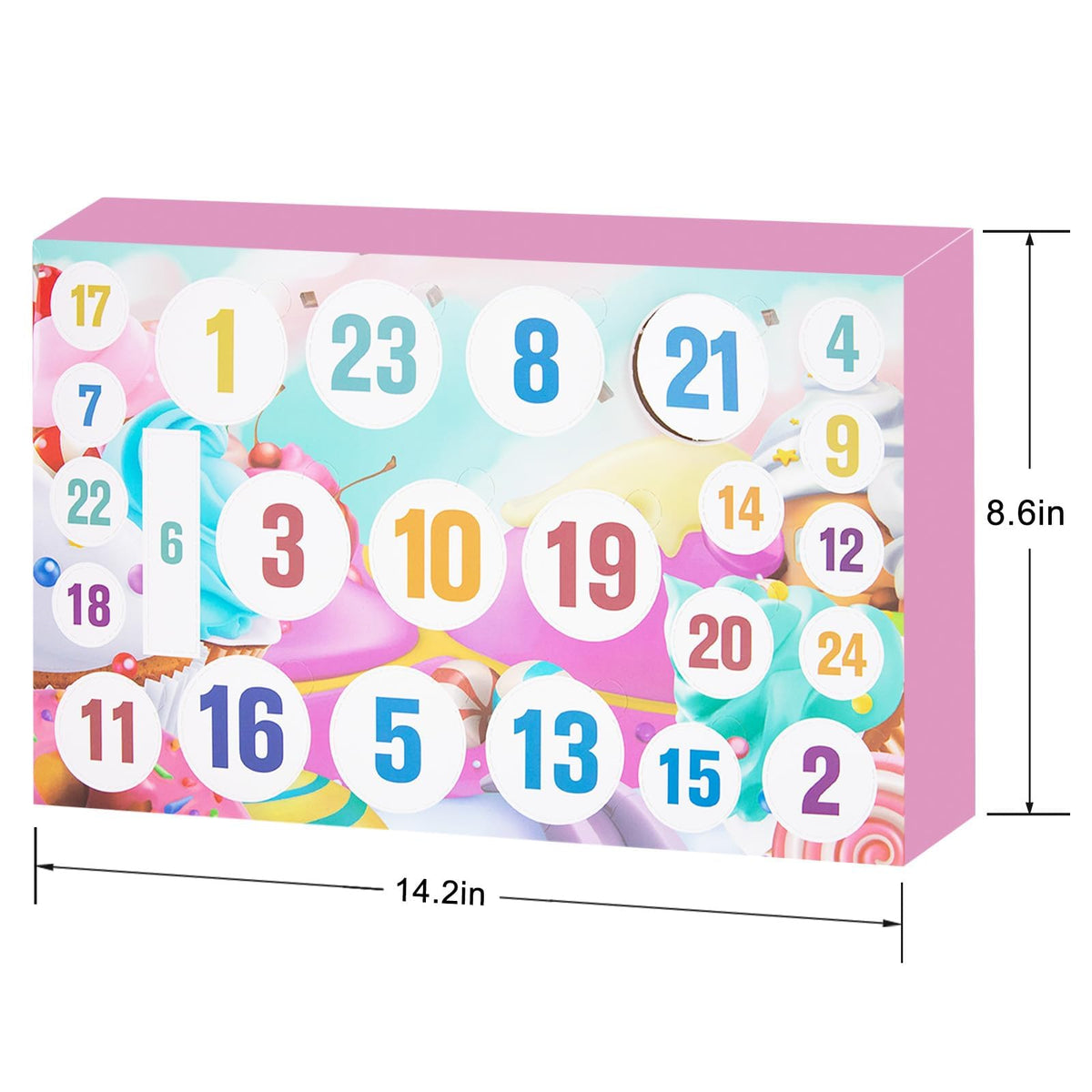 Scented Slime Advent Calendar with 16 Dessert Charms and Mix Ins, 24 Daily Windows