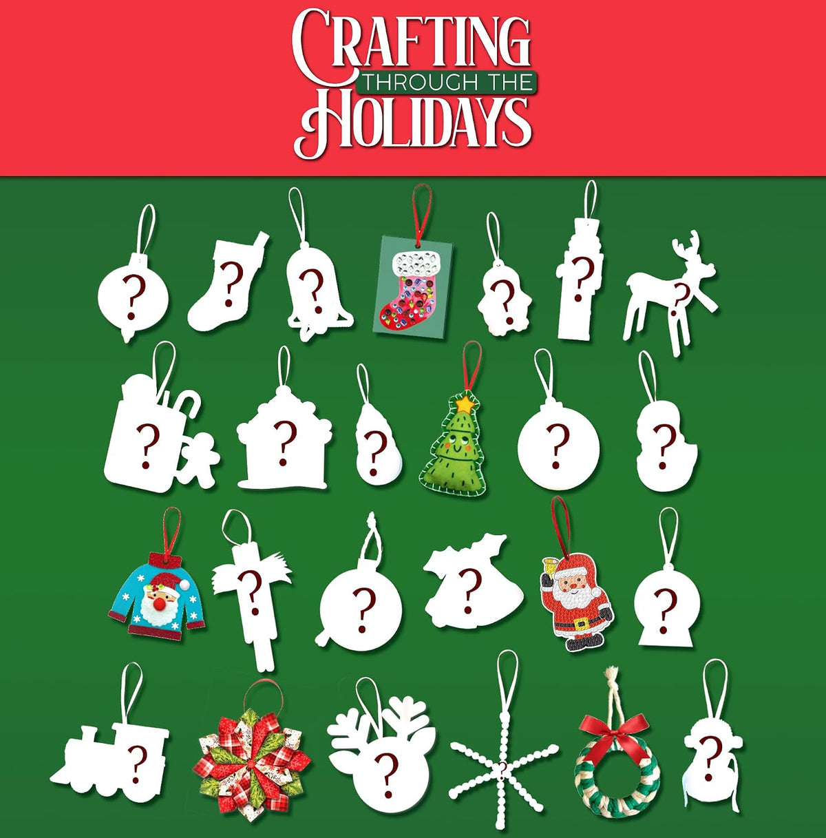 25-Day Craft Advent Calendar with Diamond Art and Paint by Number Projects