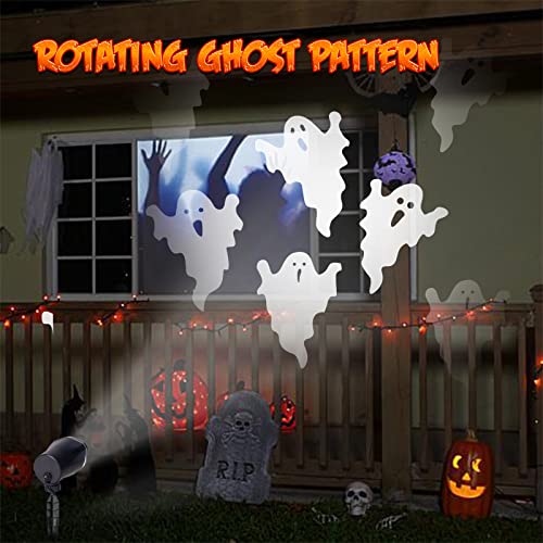 Outdoor Ghost Projector with 6 Moving Shapes and 360-Degree Rotation