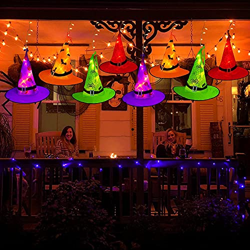 Witch Hat String Lights 44ft with 104 Warm White LEDs and Auto Timer