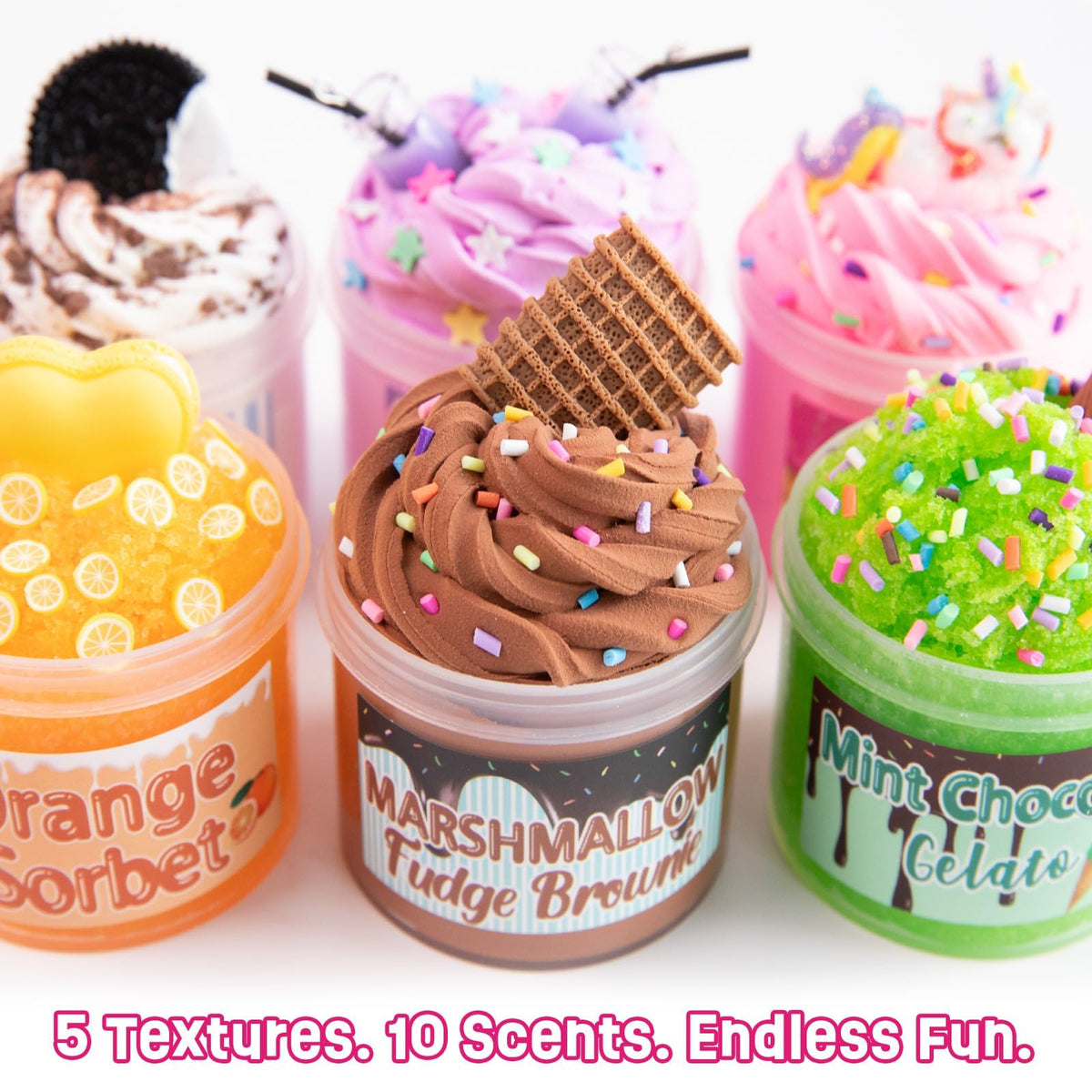 Scented Slime Advent Calendar with 16 Dessert Charms and Mix Ins, 24 Daily Windows