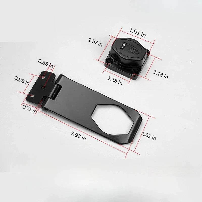 Heavy Duty Zinc Alloy Combination Hasp Latch with Resettable Code Mechanism