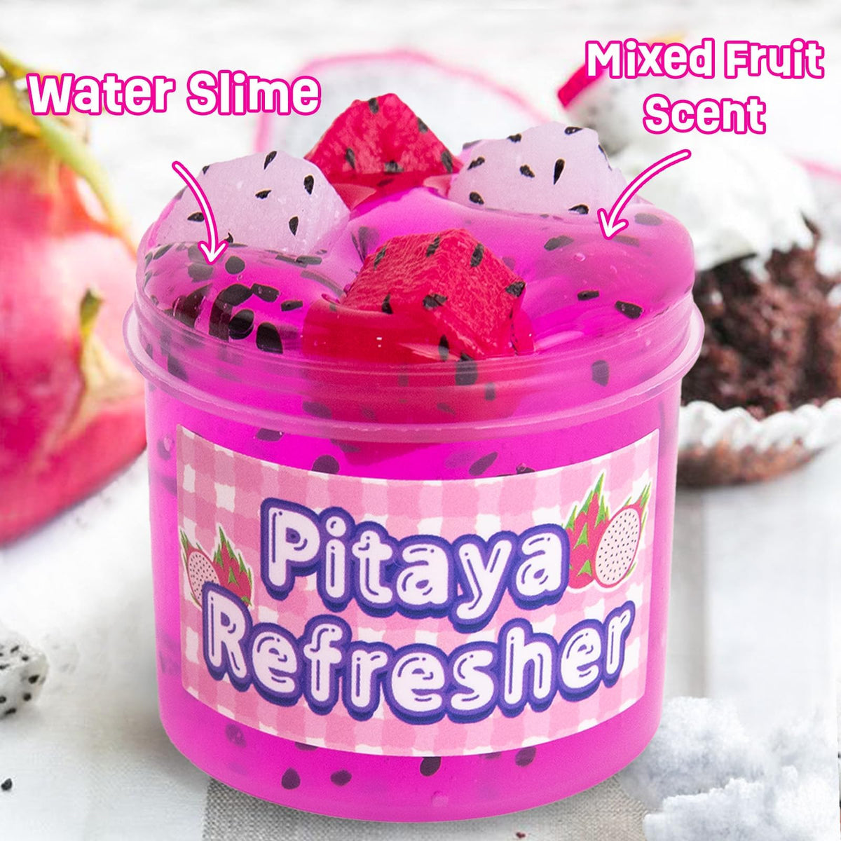 Scented Slime Advent Calendar with 16 Dessert Charms and Mix Ins, 24 Daily Windows