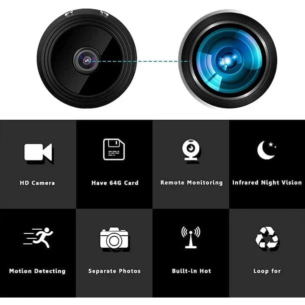 Wireless Camera 1080P HD with Night Vision and Motion Detection, Magnetic Base