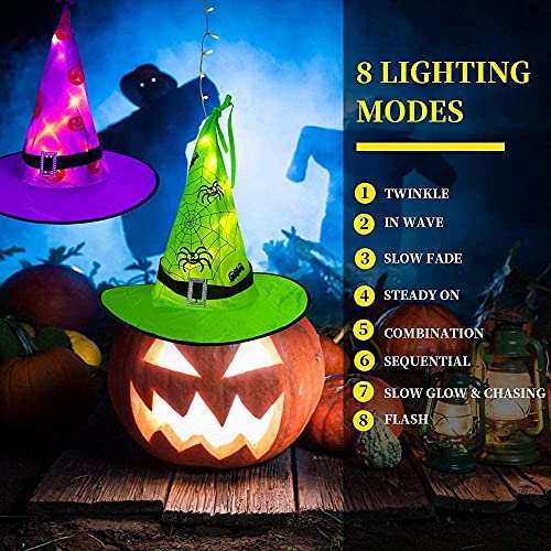 Witch Hat String Lights 44ft with 104 Warm White LEDs and Auto Timer