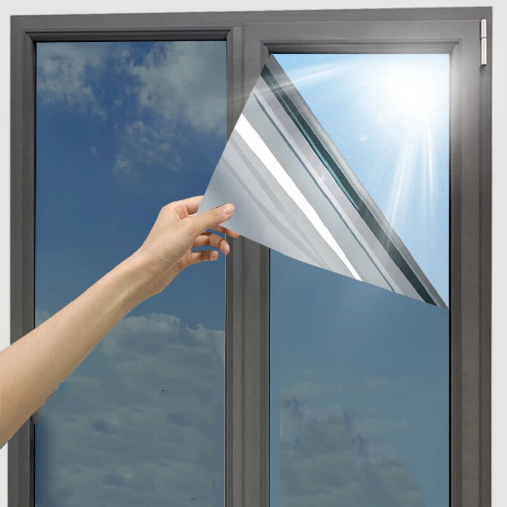 Solar Heat Blocking Window Film with Static Cling and UV Protection, 15.7 x 39.4 inches