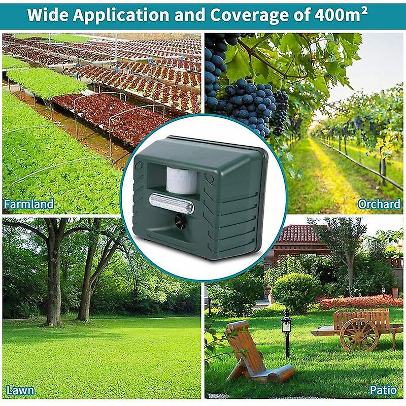 Solar Powered Motion Activated Bird Deterrent with Flashing Light