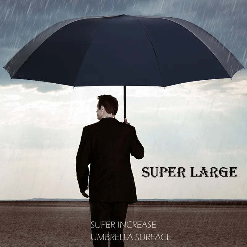 Compact Folding Umbrella with 51 Inch Canopy and Reinforced Wind Frame