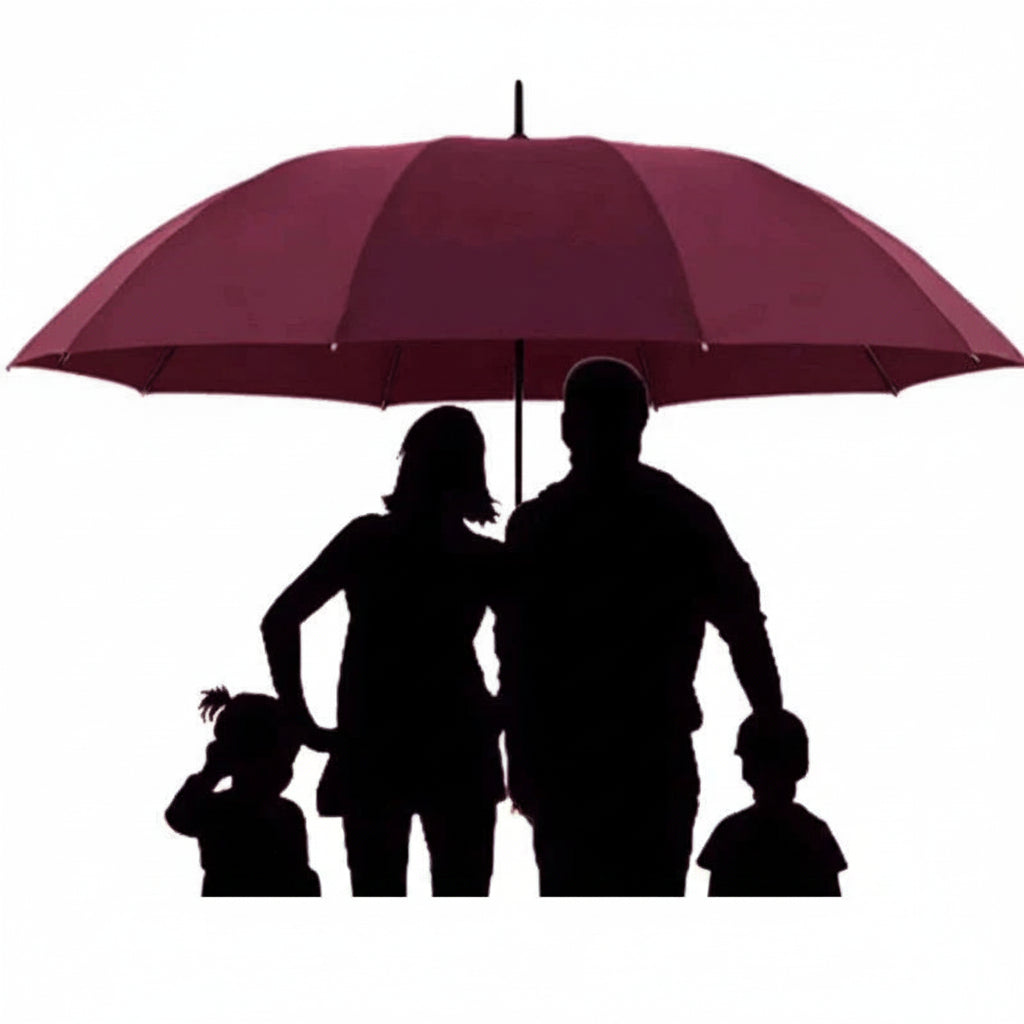 Compact Folding Umbrella with 51 Inch Canopy and Reinforced Wind Frame
