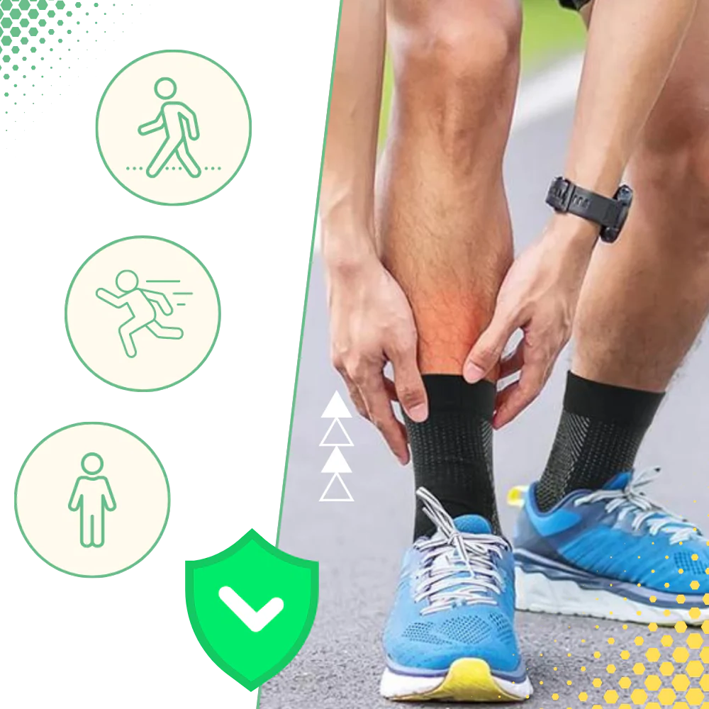 Open Toe Compression Socks with Arch Support and Non-Slip Grip