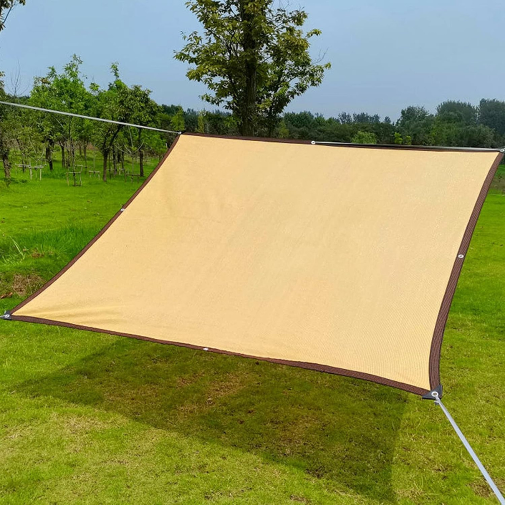 Mesh Shade Sail with Metal Grommets and Breathable Weave for Patios