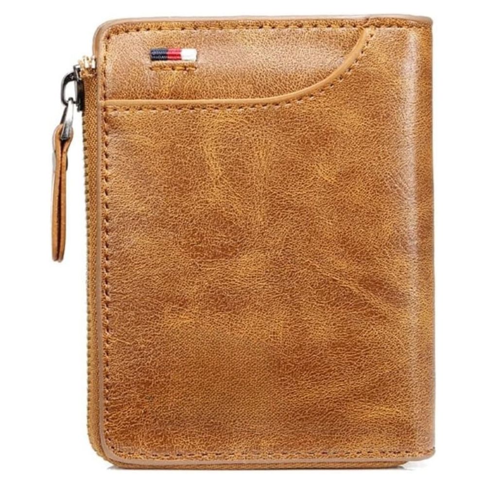 RFID Blocking Wallet with 14 Card Slots and Cash Compartment, Vintage PU Leather