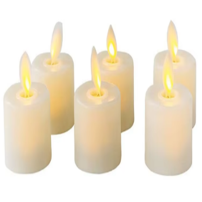 Flameless LED Candles Set of 6 with Remote Control and Warm White Flicker