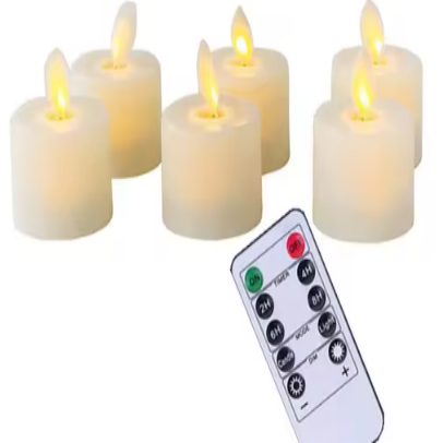 Flameless LED Candles Set of 6 with Remote Control and Warm White Flicker