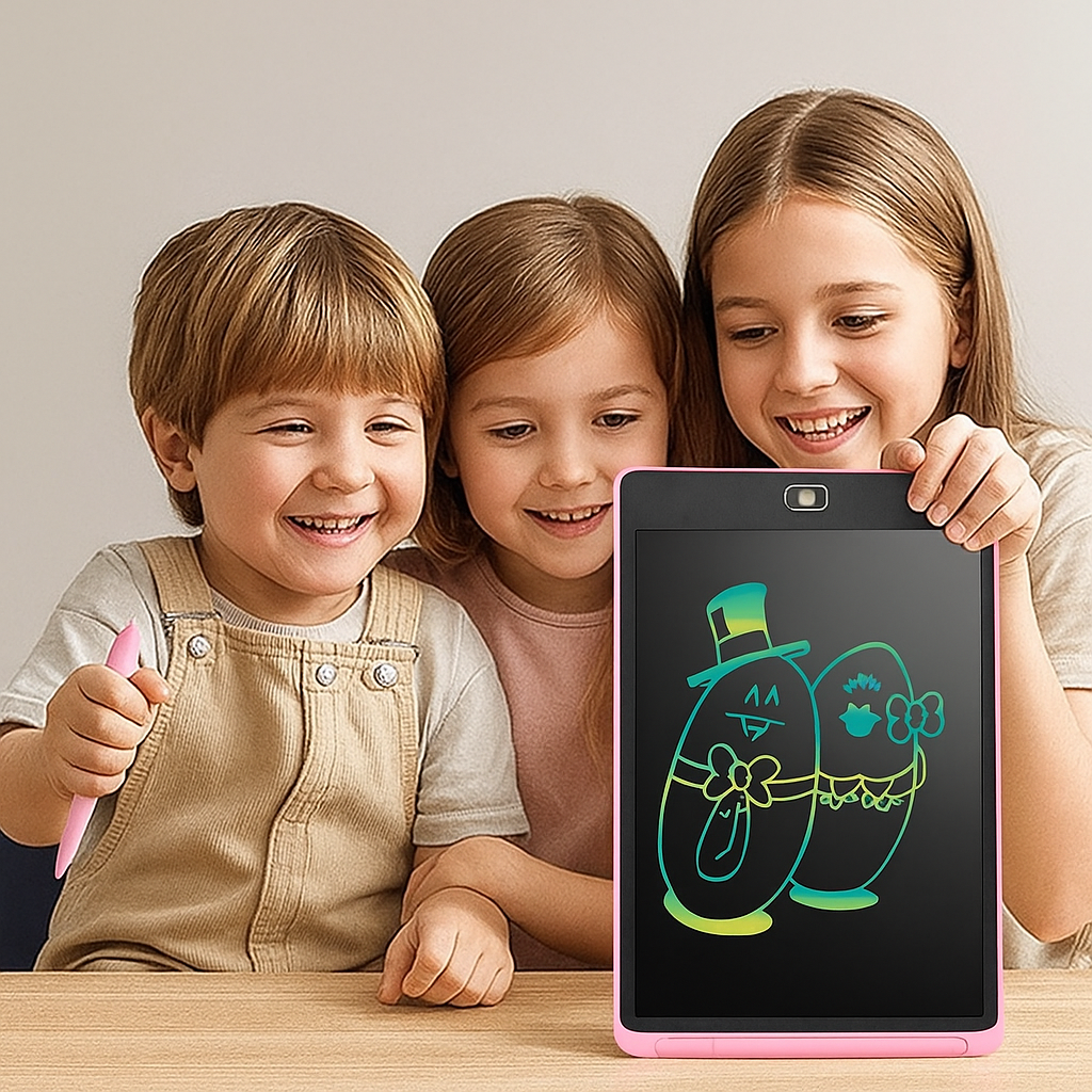 Electronic Drawing Tablet for Kids with Stylus and One-Button Erase