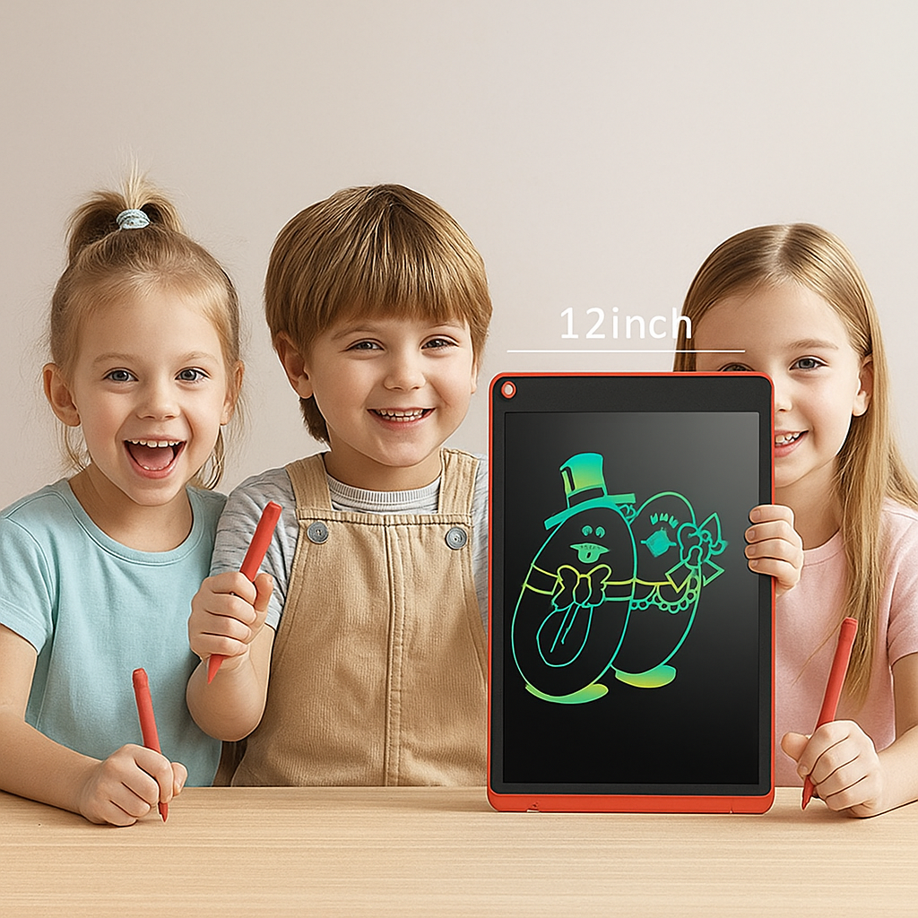 Electronic Drawing Tablet for Kids with Stylus and One-Button Erase