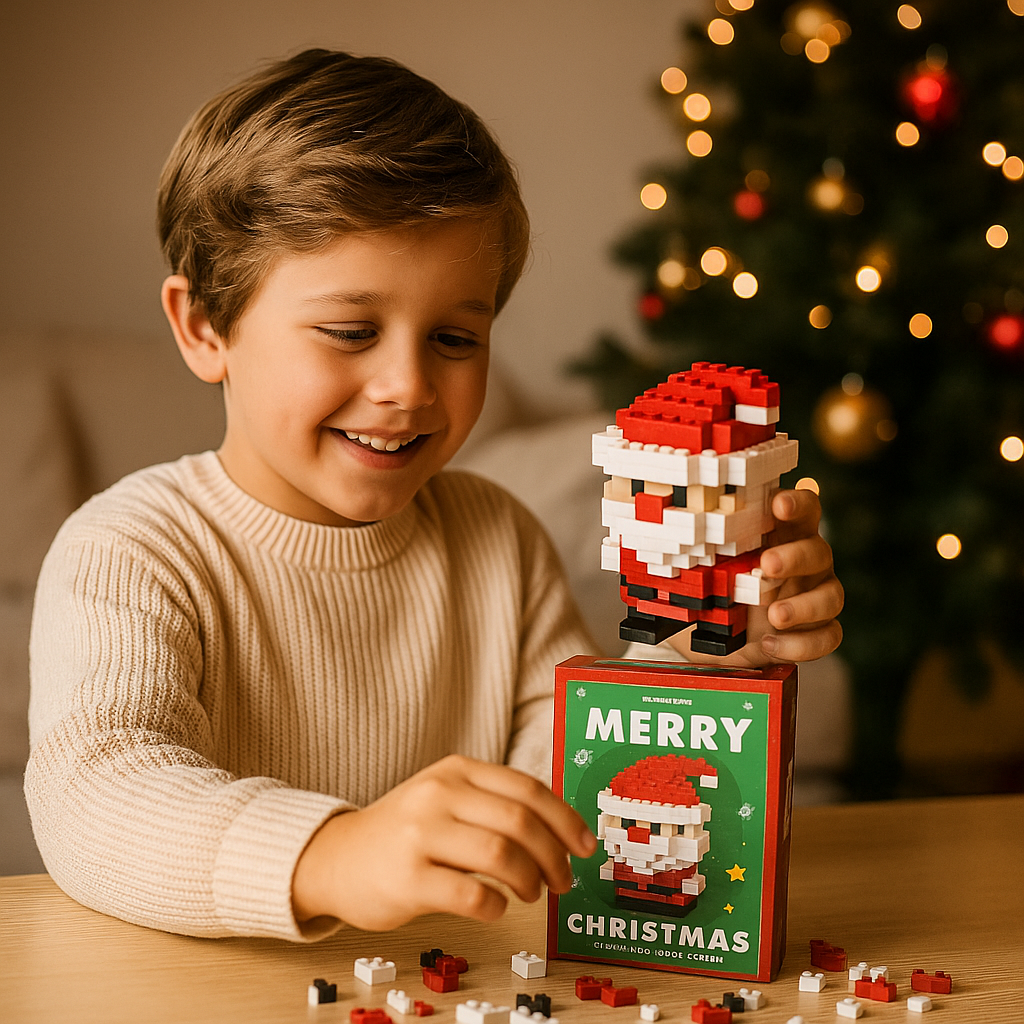Christmas Building Block Figures to Build Yourself in Nine Festive Designs