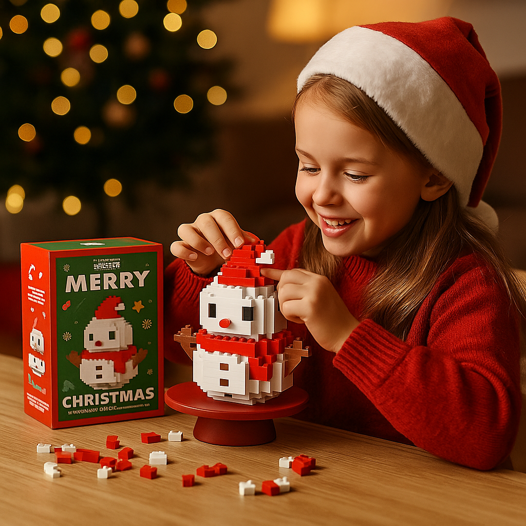 Christmas Building Block Figures to Build Yourself in Nine Festive Designs