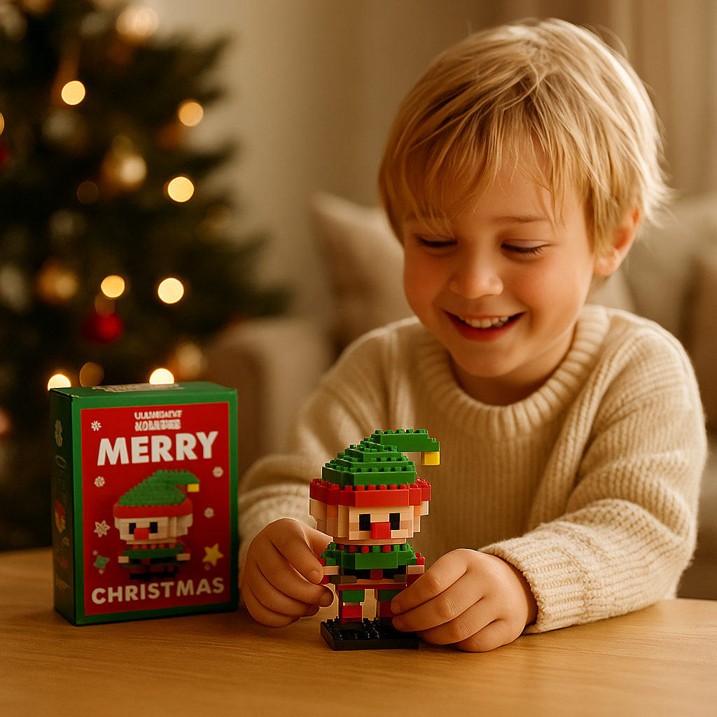 Christmas Building Block Figures to Build Yourself in Nine Festive Designs
