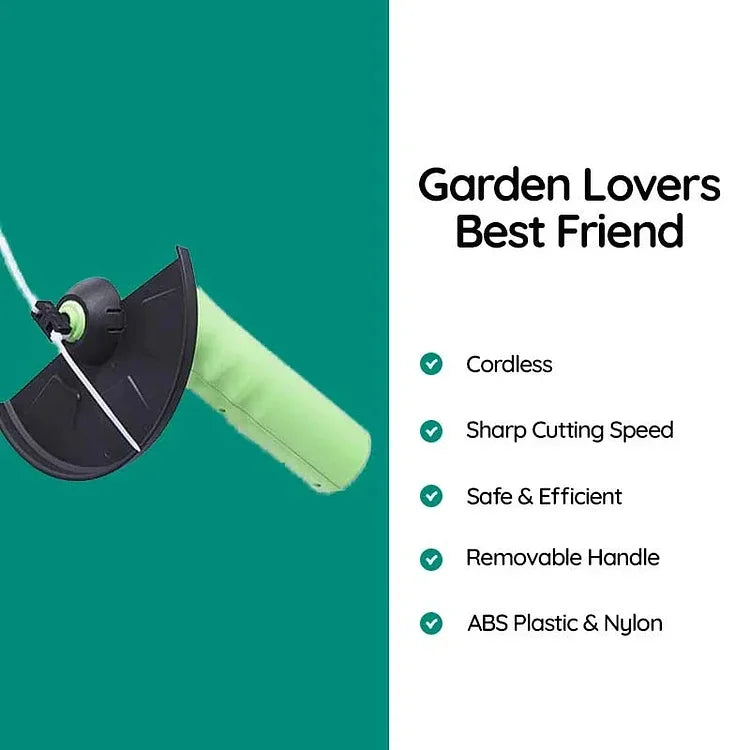 Cordless Grass Trimmer with Telescoping Pole and Adjustable Height Settings