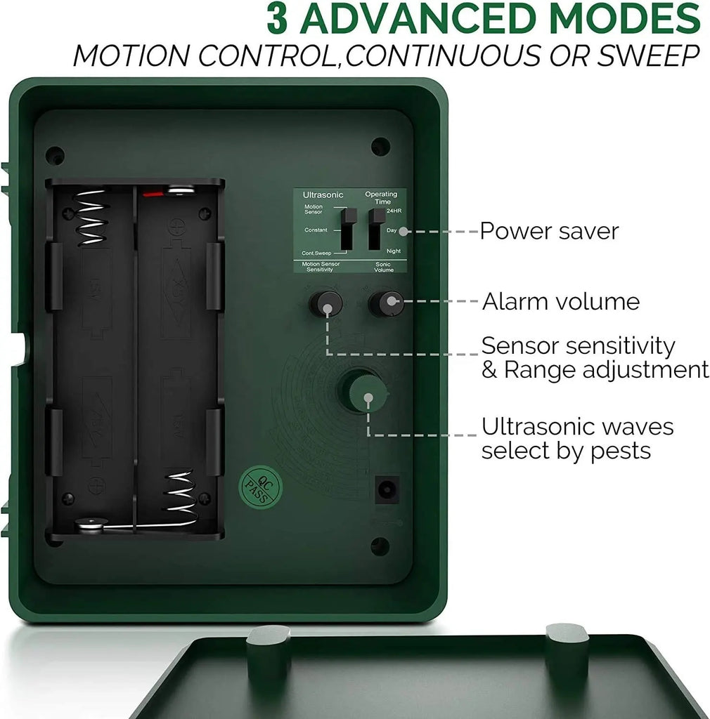 Solar Powered Motion Activated Bird Deterrent with Flashing Light
