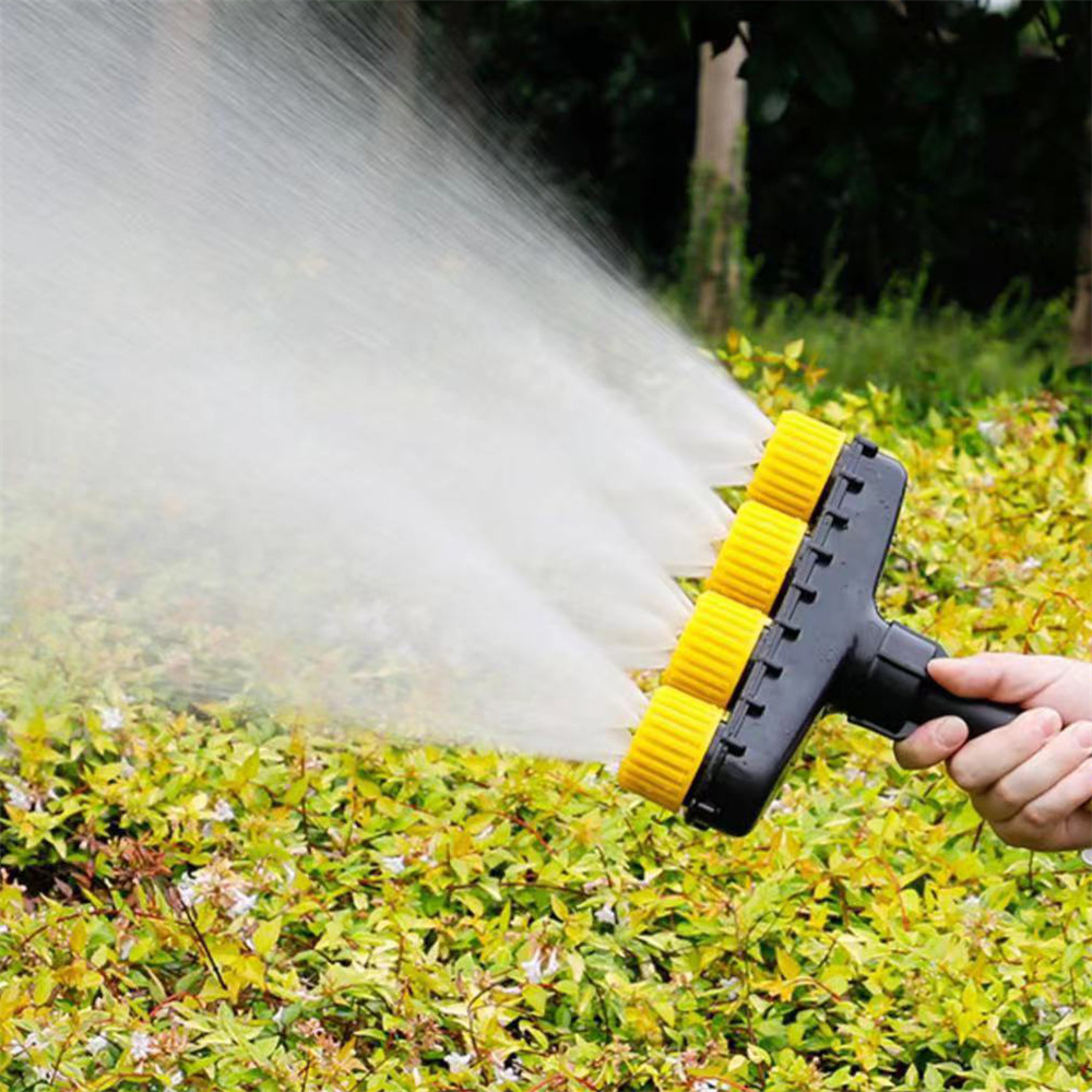 Adjustable Garden Spray Nozzle with Trigger Lock and Multiple Spray Patterns