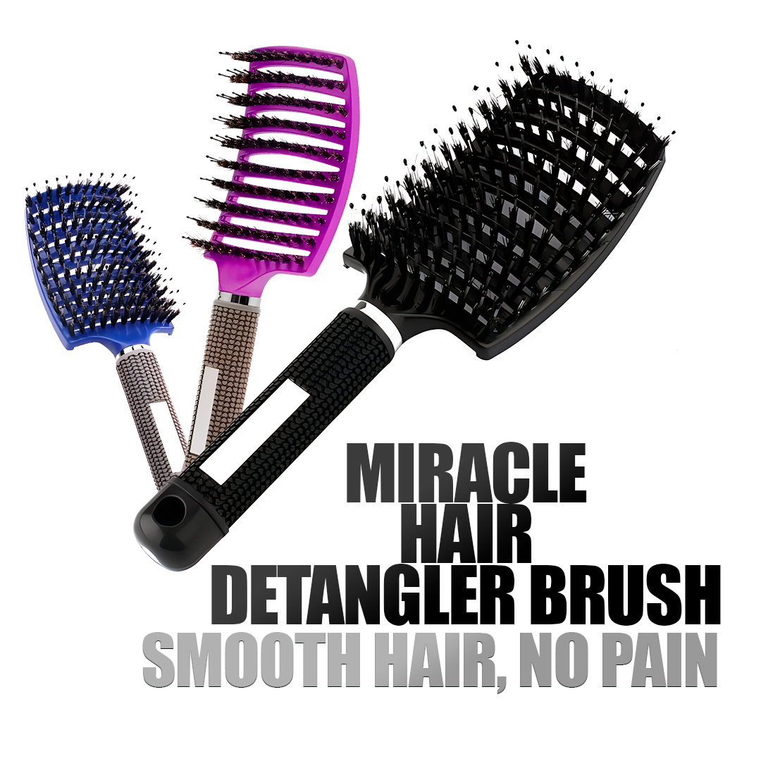 Hair Detangler Brush with Flexible Bristles for All Hair Types