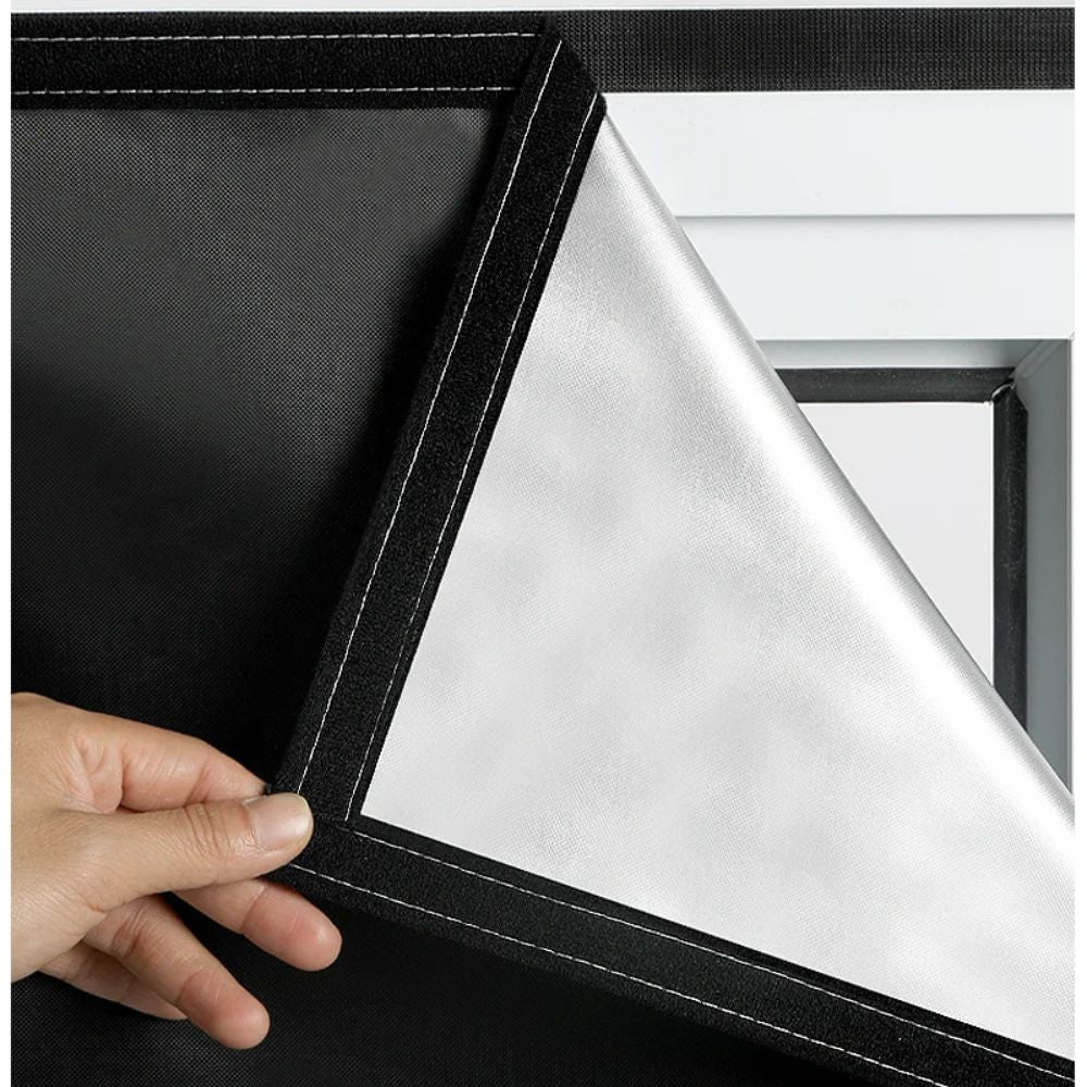 Static Cling Blackout Window Film with UV Heat Blocking and Reusable Polyester, Custom Trim Fit