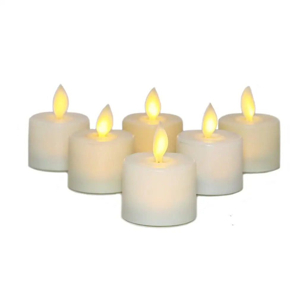 Flameless LED Candles Set of 6 with Remote Control and Warm White Flicker
