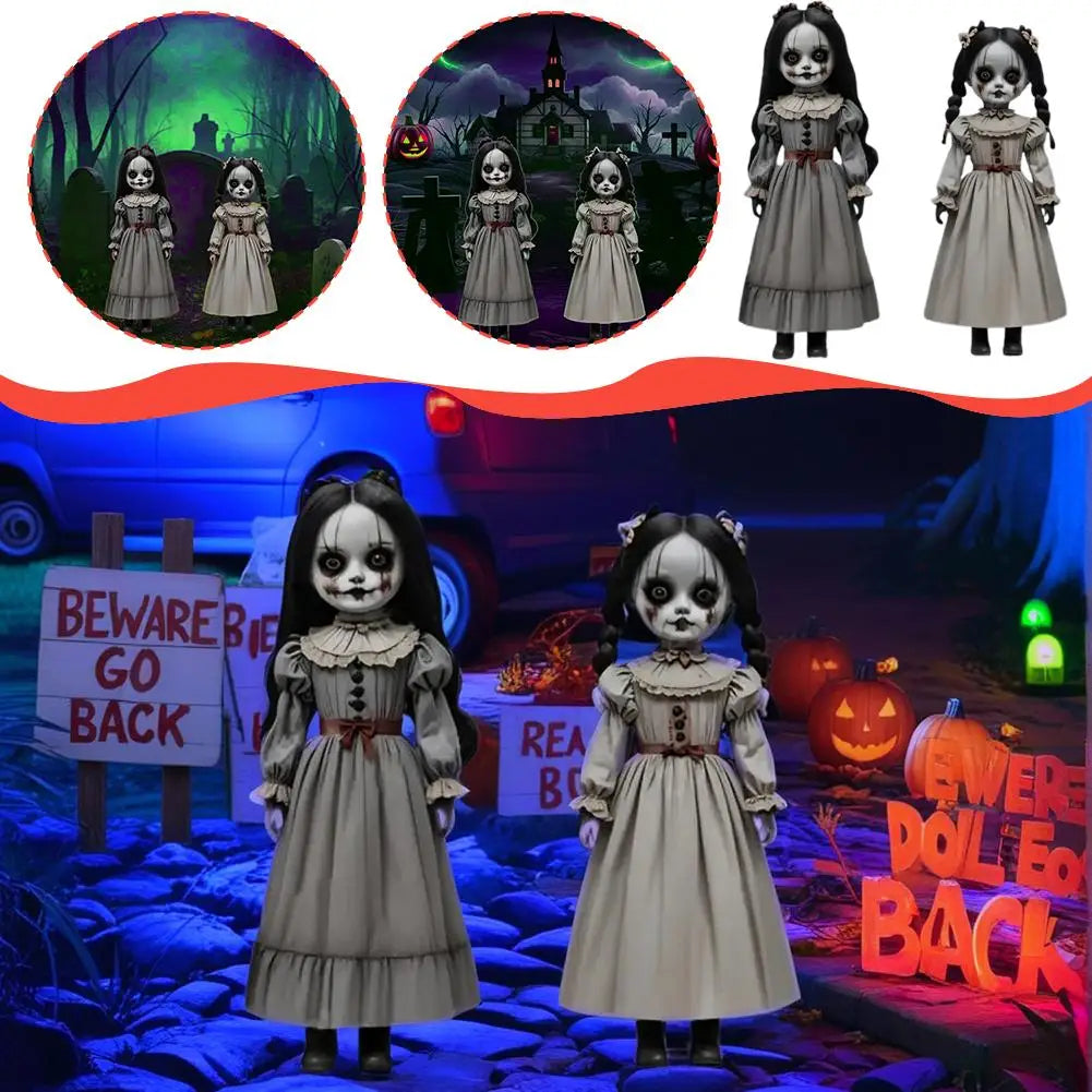 Ghost Doll Outdoor Decoration Set with Ground Insertion Base and Foldable Storage, 23.40 Inches Tall All Vera Mart