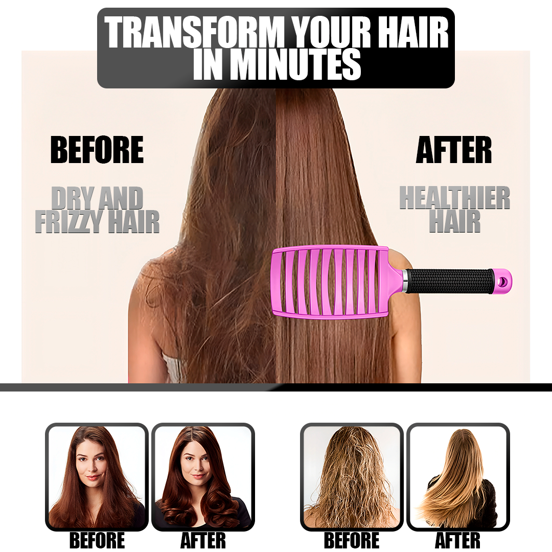 Hair Detangler Brush with Flexible Bristles for All Hair Types