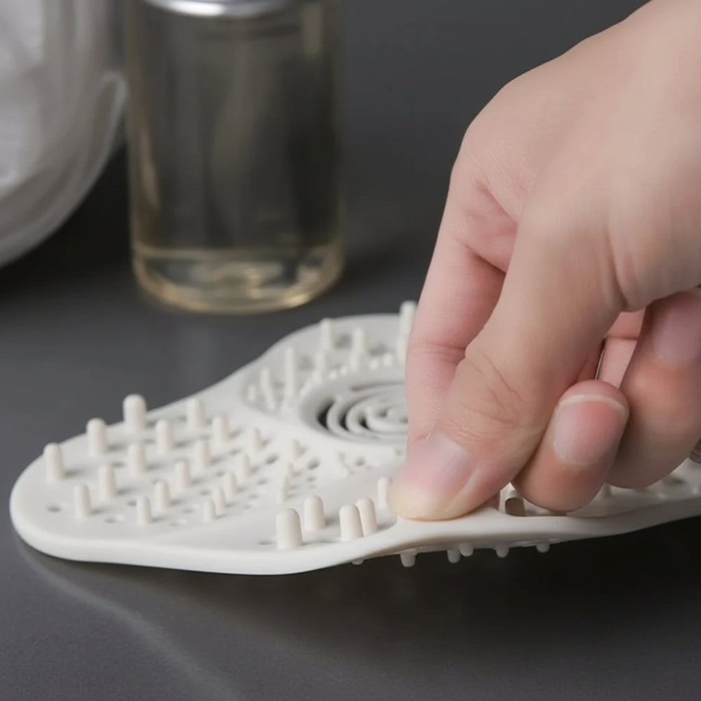 Spiral Drain Hair Catcher with TPR Rubber and Suction Cups