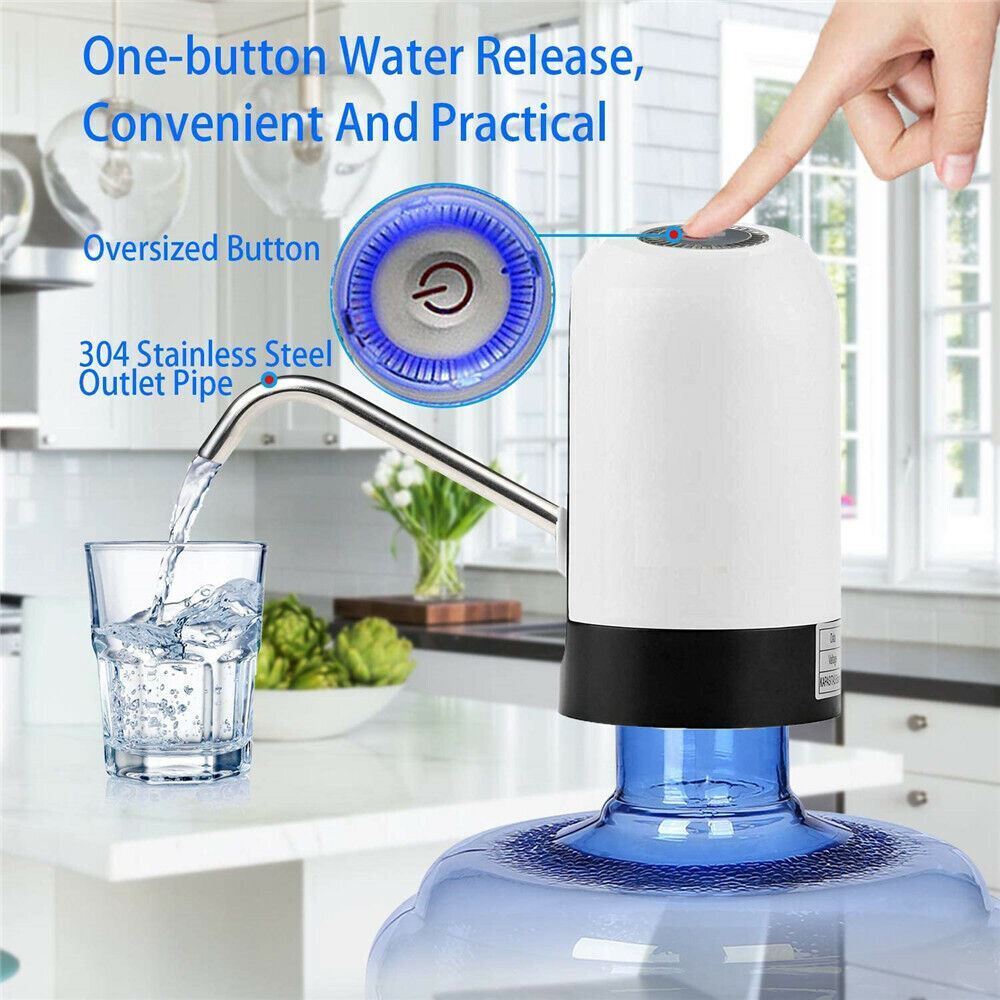 Rechargeable Water Pump Dispenser with USB Battery and One-Touch Operation