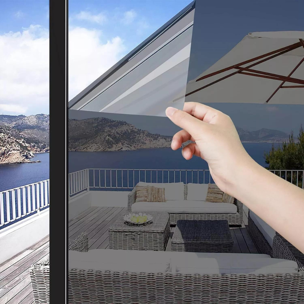 Solar Heat Blocking Window Film with Static Cling and UV Protection, 15.7 x 39.4 inches