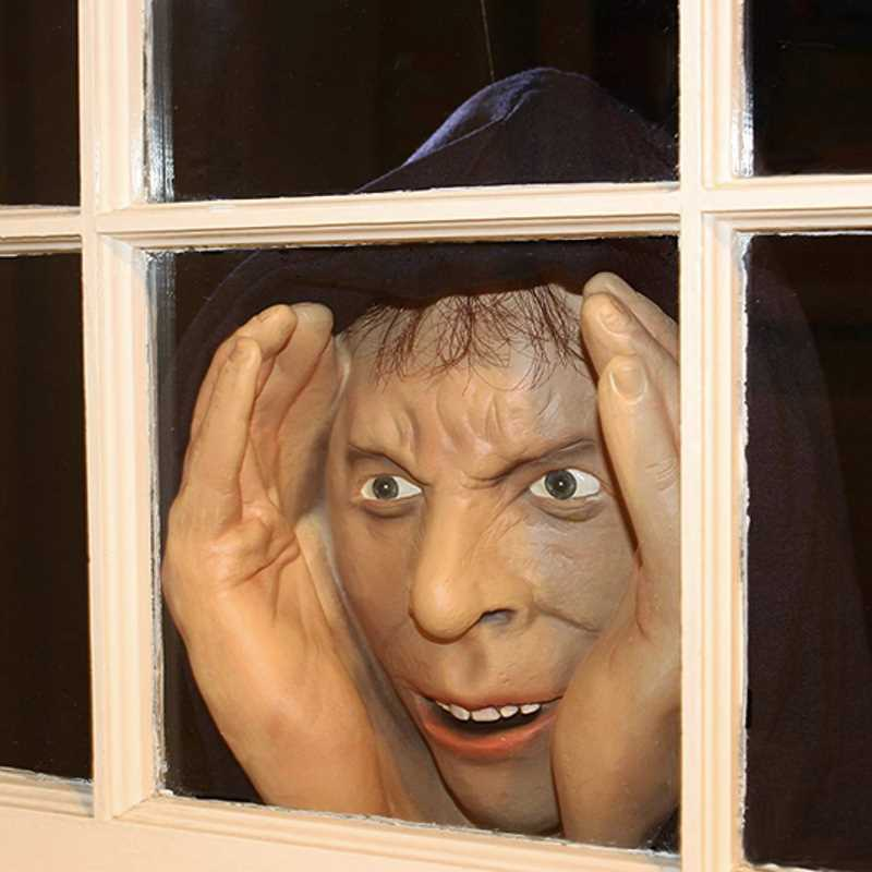 Window Peeper Halloween Decoration with Suction Cup Mounting and Latex Sculpting