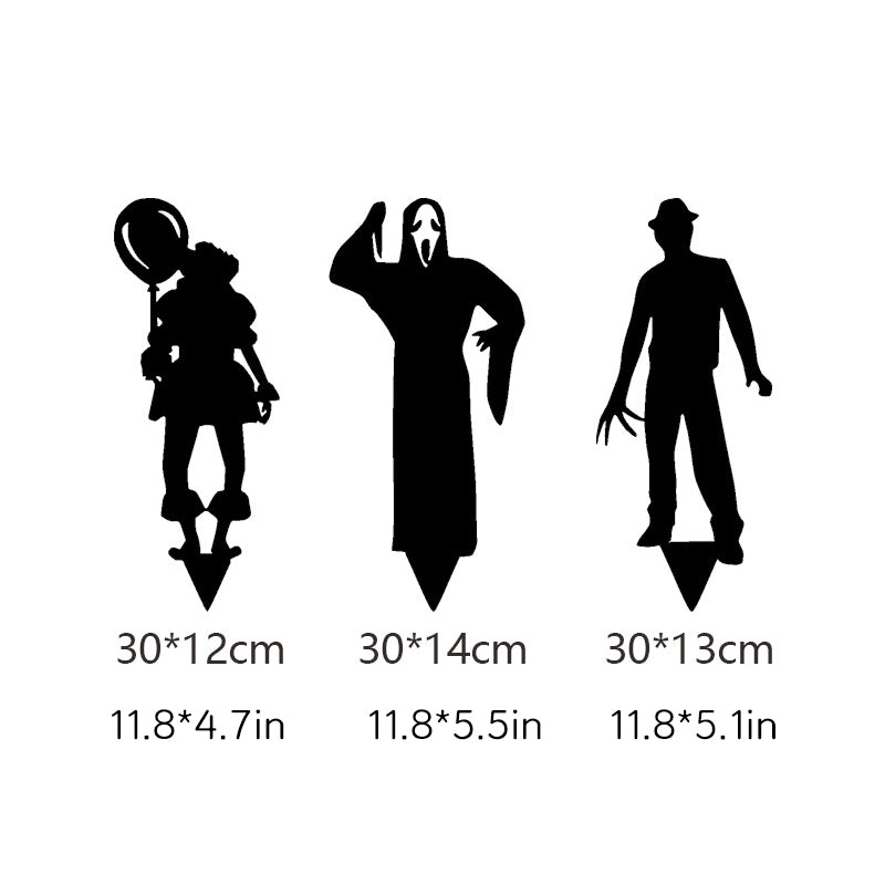 Metal Villain Shadow Caster Yard Stake for Halloween Displays All Vera Mart