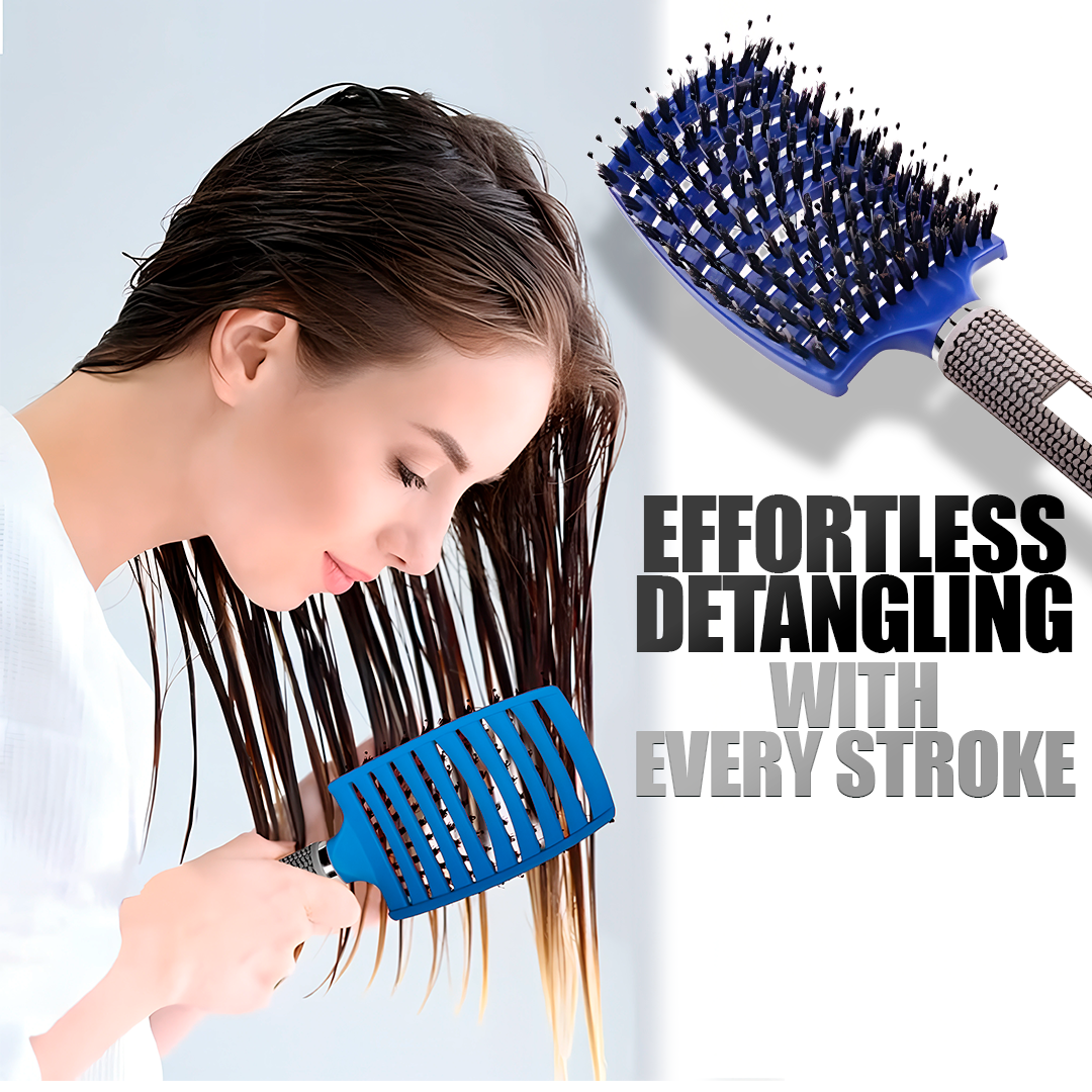 Hair Detangler Brush with Flexible Bristles for All Hair Types