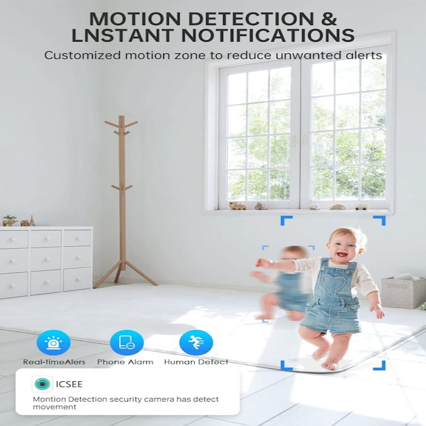 1080P Light Bulb Camera with 360 Degree Rotation and Motion Tracking