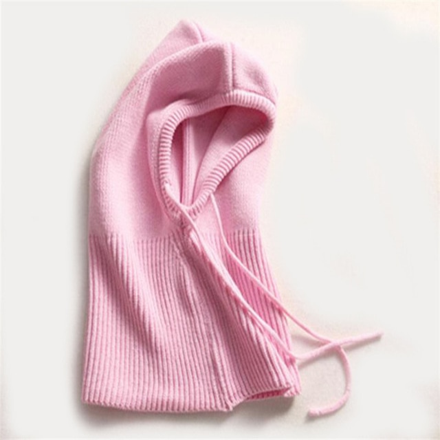 Hooded Knit Beanie with Adjustable Drawstring and Extended Ear Coverage