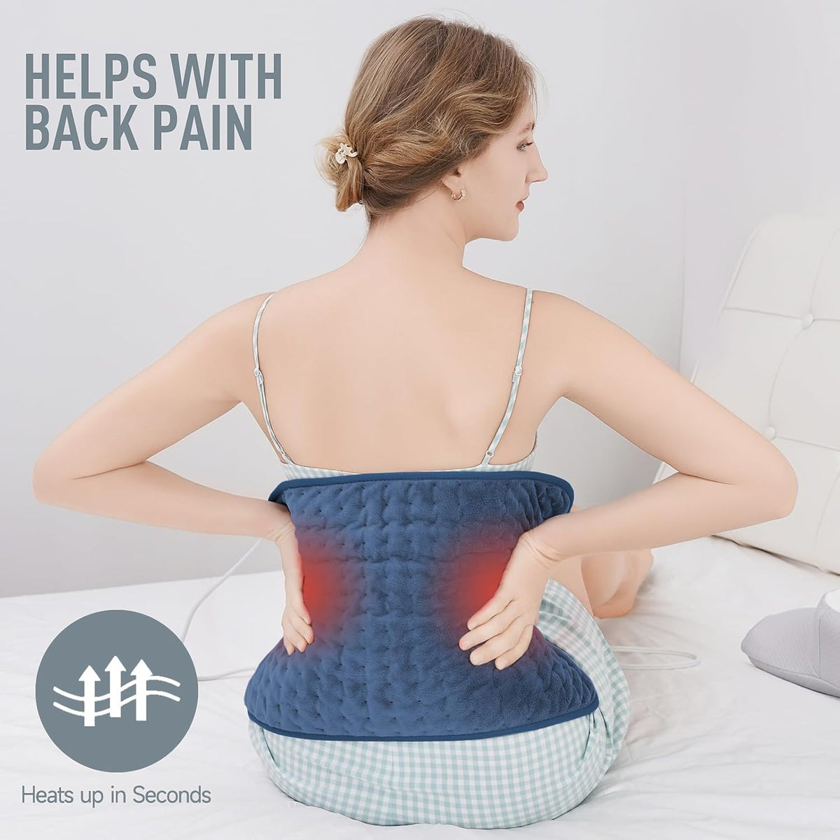 Electric Heating Pad with Six Temperature Settings and Auto Shutoff Timer,