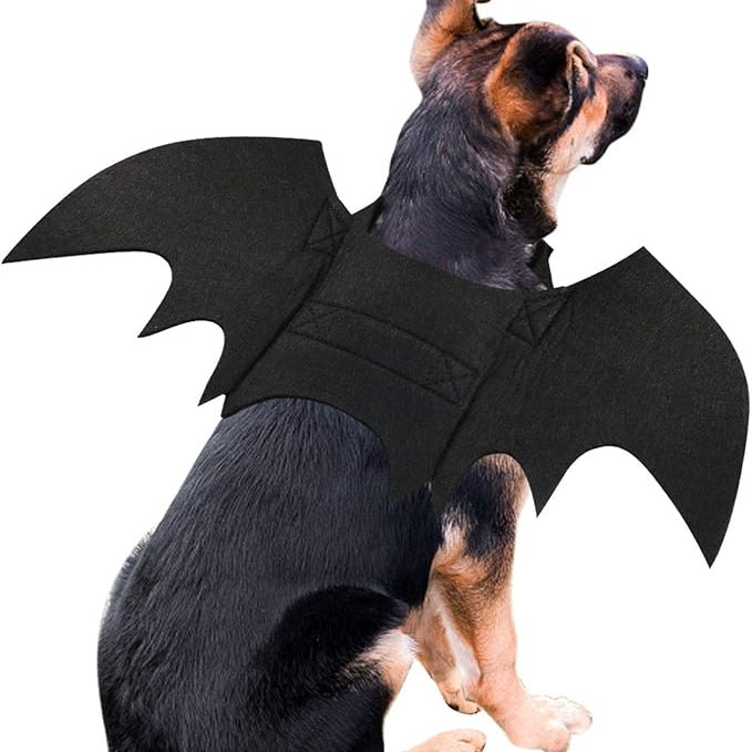 Dog Bat Wings Costume with Adjustable Straps and Felt Fabric