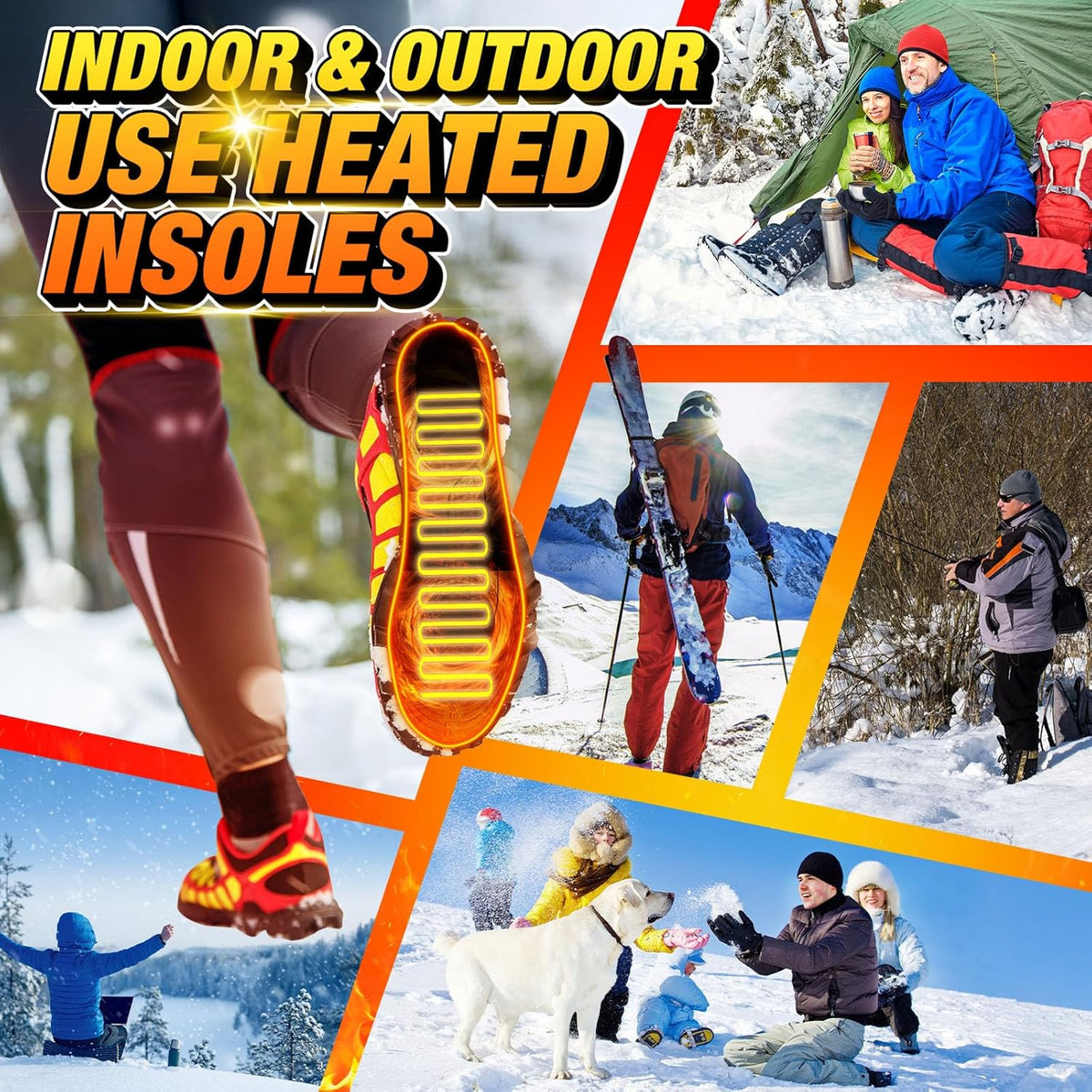 Heated Insoles with Wireless Remote and 8-Hour Battery for Cold Weather Work