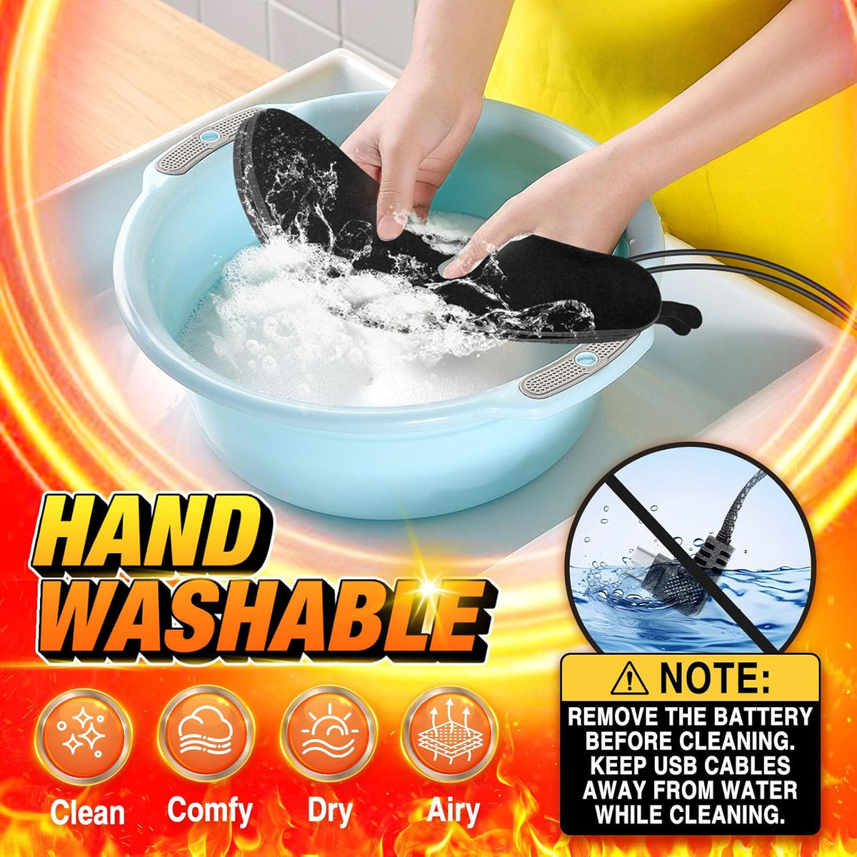 Heated Insoles with Wireless Remote and 8-Hour Battery for Cold Weather Work