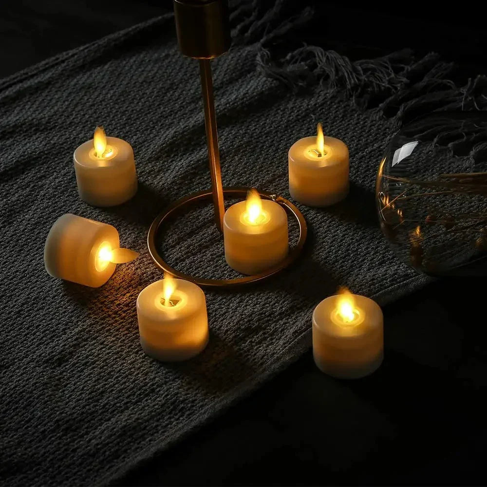 Flameless LED Candles Set of 6 with Remote Control and Warm White Flicker