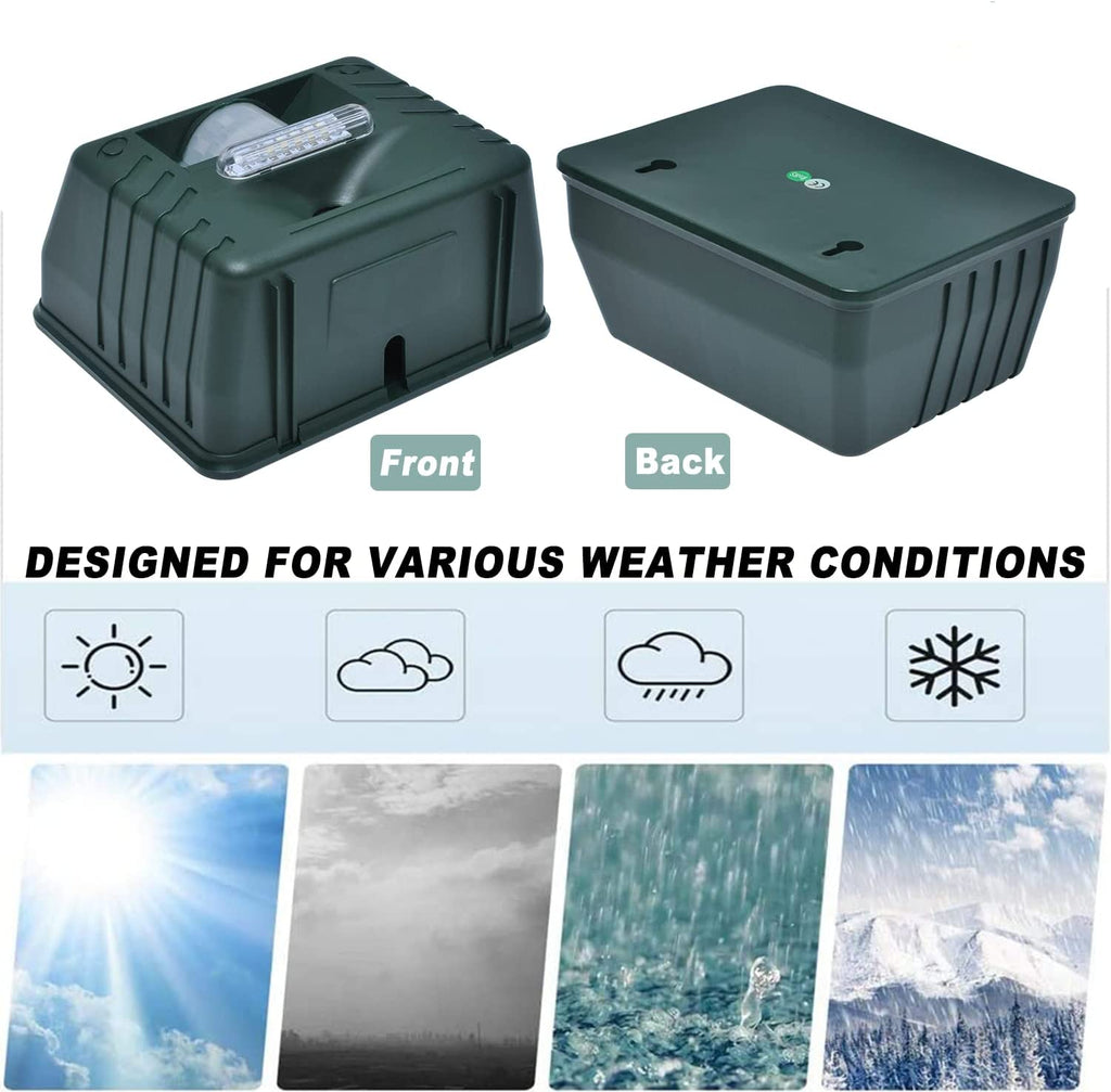 Solar Powered Motion Activated Bird Deterrent with Flashing Light
