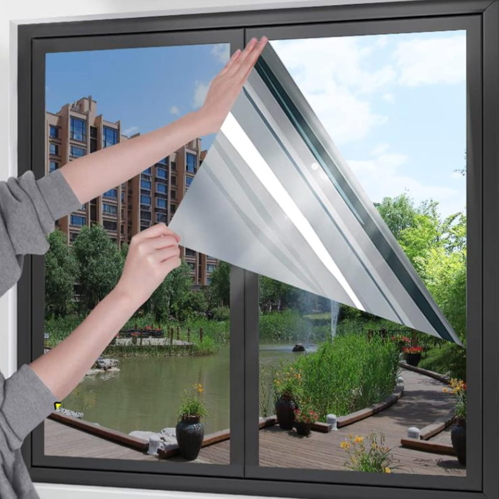 Solar Heat Blocking Window Film with Static Cling and UV Protection, 15.7 x 39.4 inches