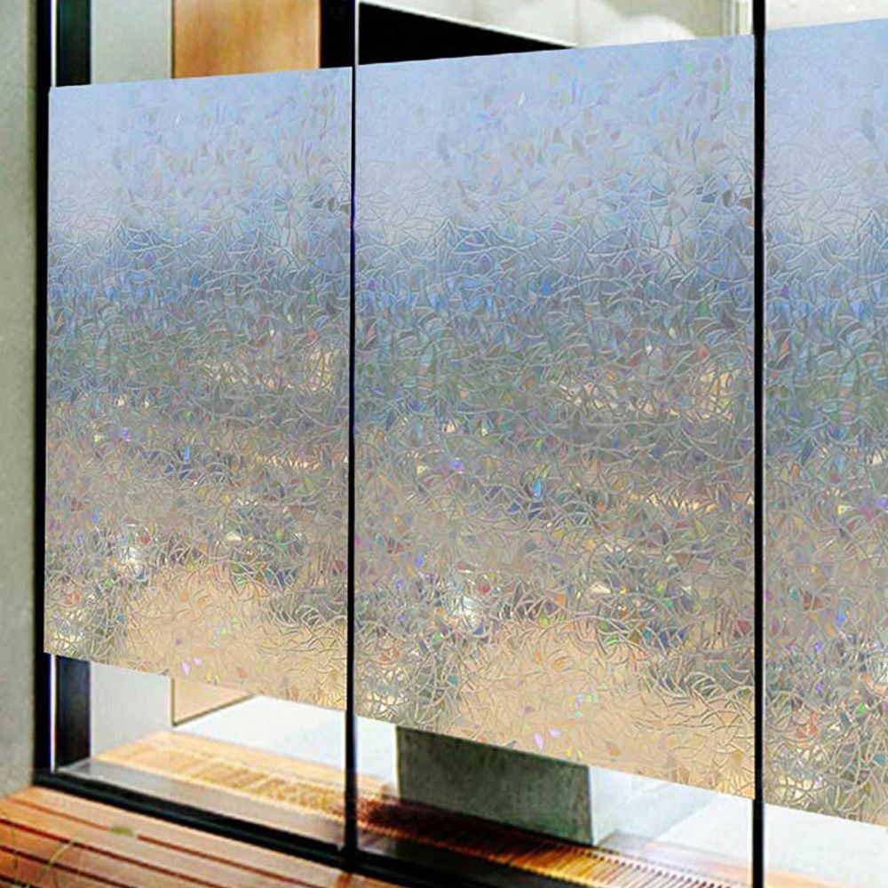 Rainbow Prismatic Window Film with Static Cling and UV Protection