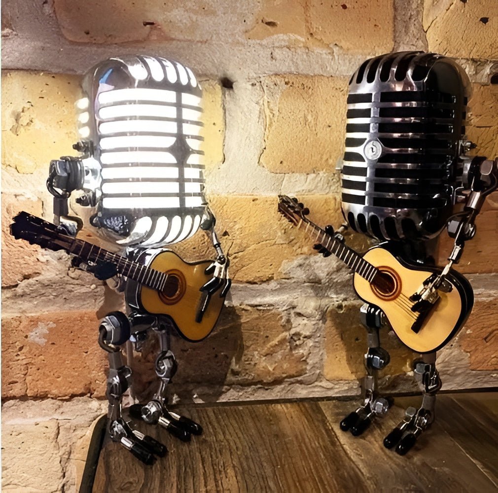 Articulated Metal Robot Lamp with Adjustable Limbs and LED Bulb - Alverraliving