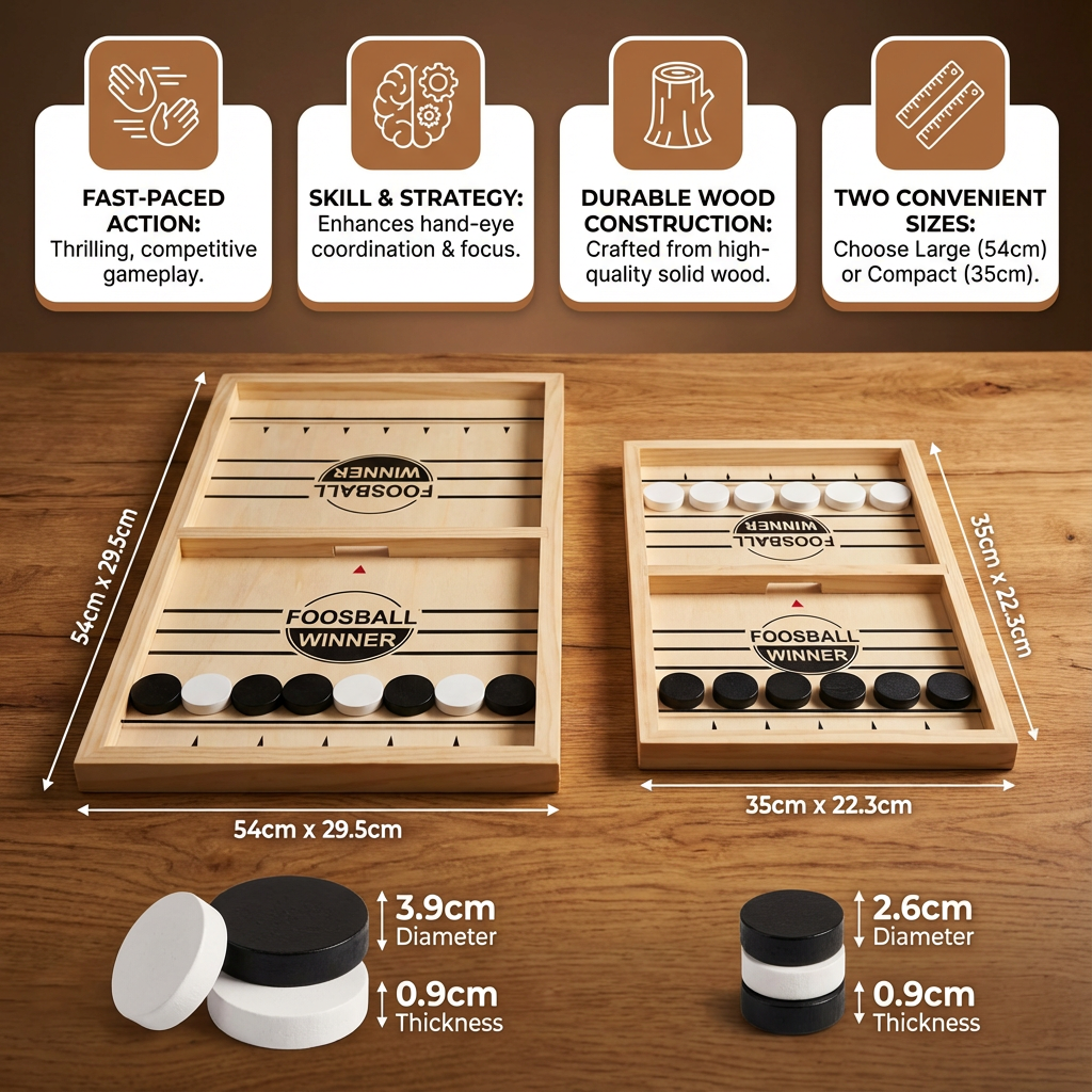 Wooden Catapult Board Game with Spring Loaded Launch System and Scoring Zones